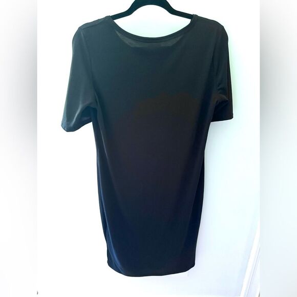 LuLaRoe Black T-Shirt Dress Maternity Stretch LBD Size LARGE - Picture 2 of 4